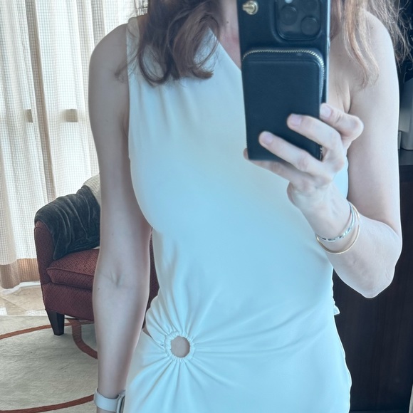 Off white midi dress with cut outs - Picture 11 of 11